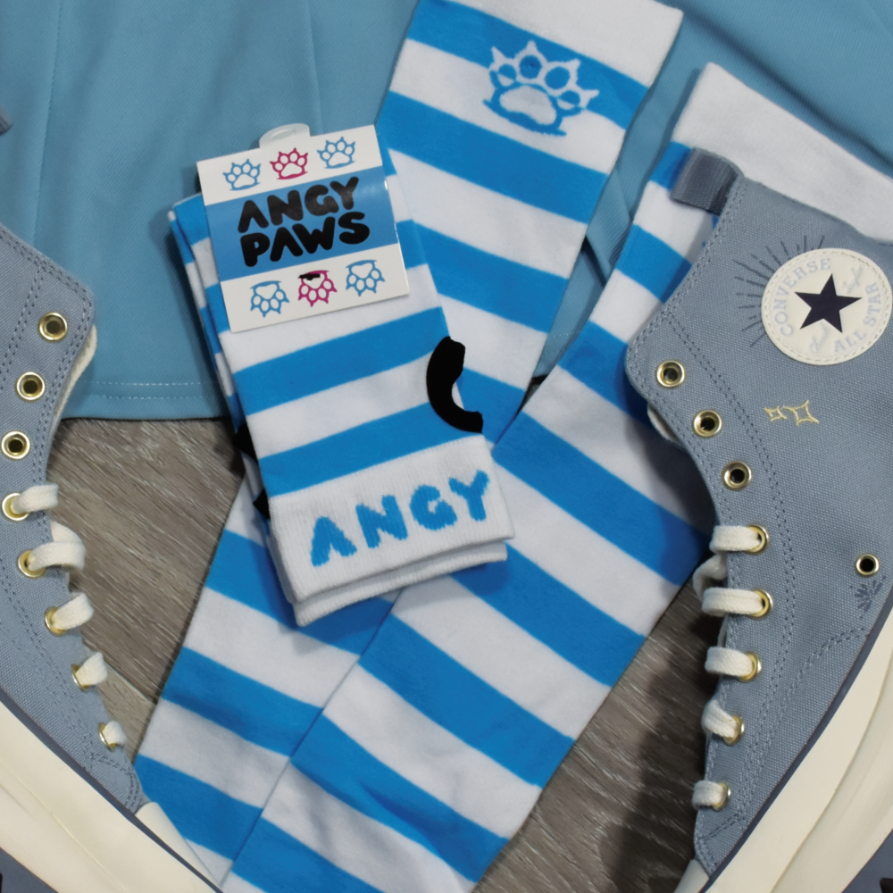Light Blue vs White Arm Warmers
