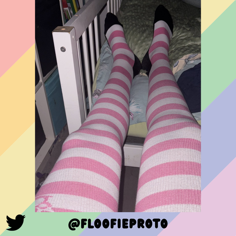 Light Pink vs White Thicc Thigh High Sockies