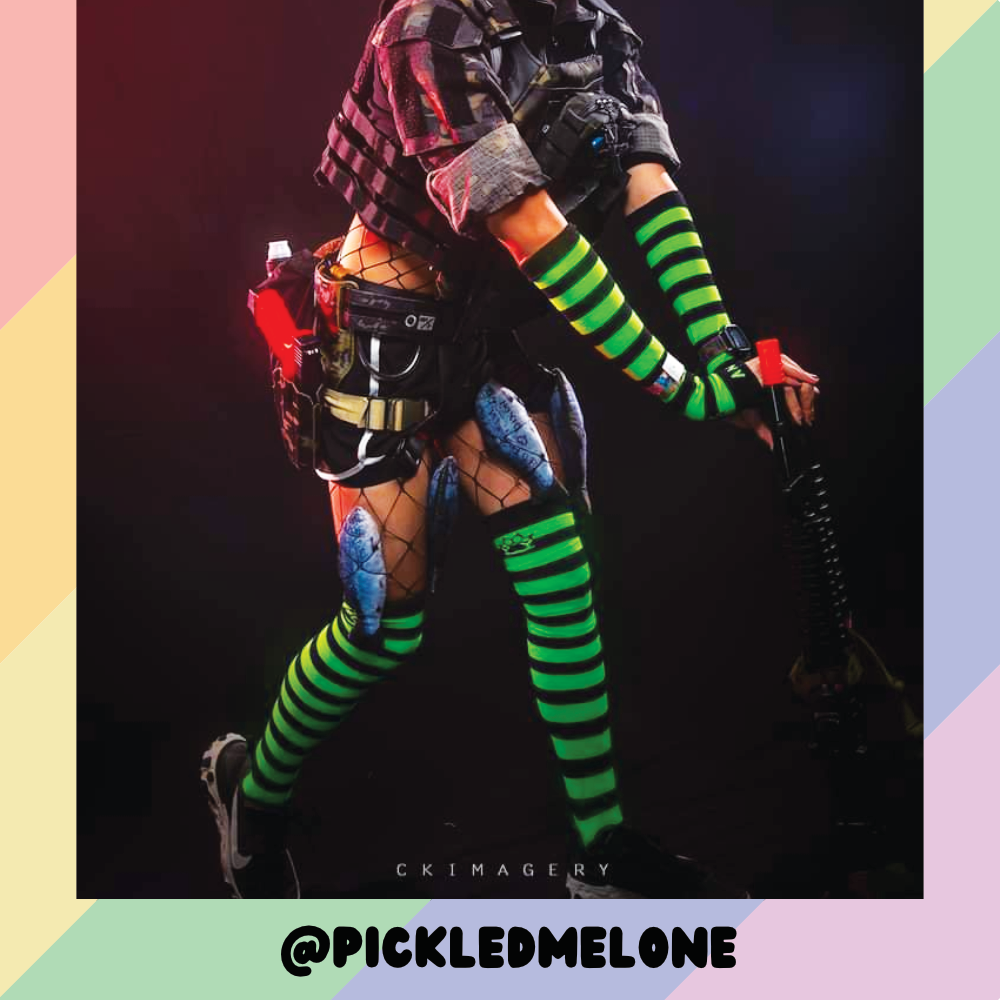 Neon Green vs Black Sockies