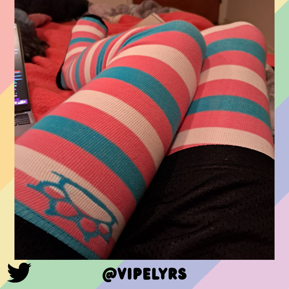 Trans Pride Thigh High Sockies (old version)