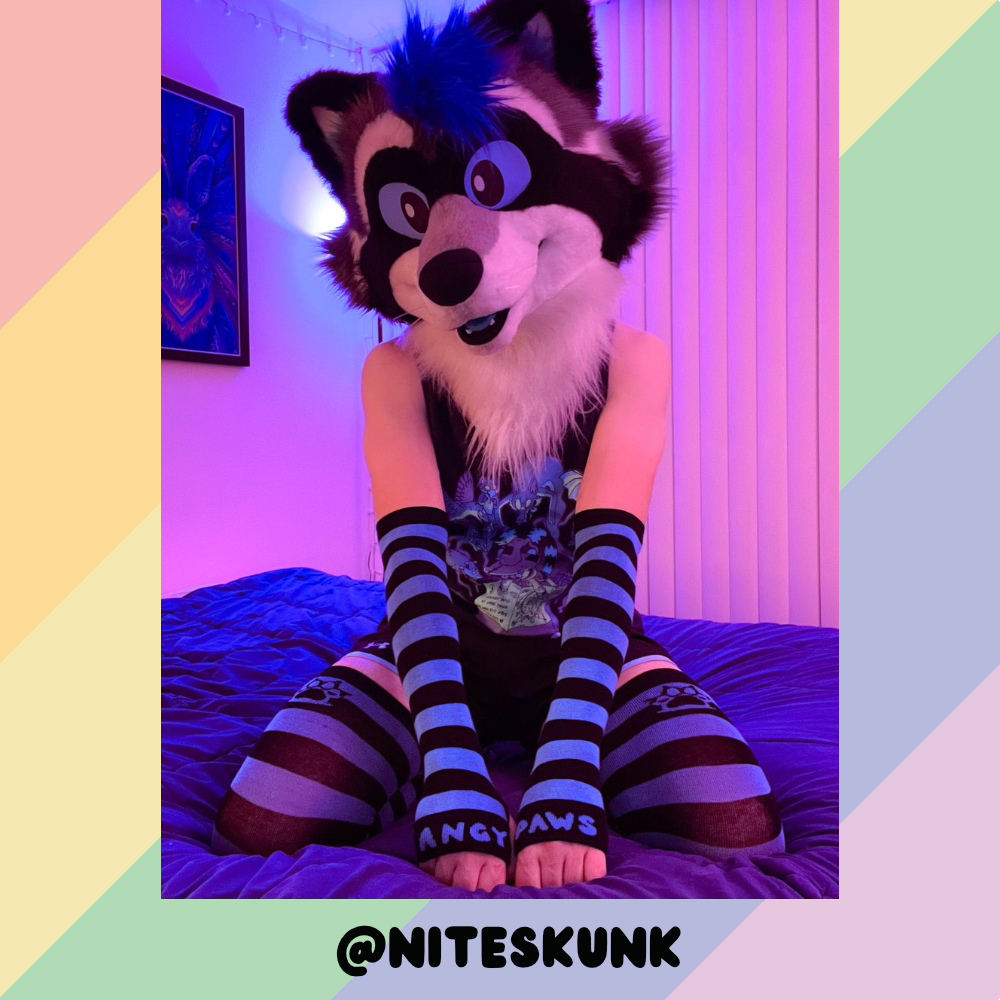 Light Blue vs Black Slim Thigh High Sockies