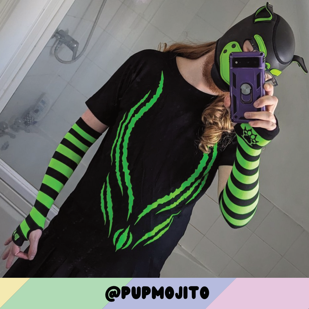 Neon Green vs Black Arm Warmers