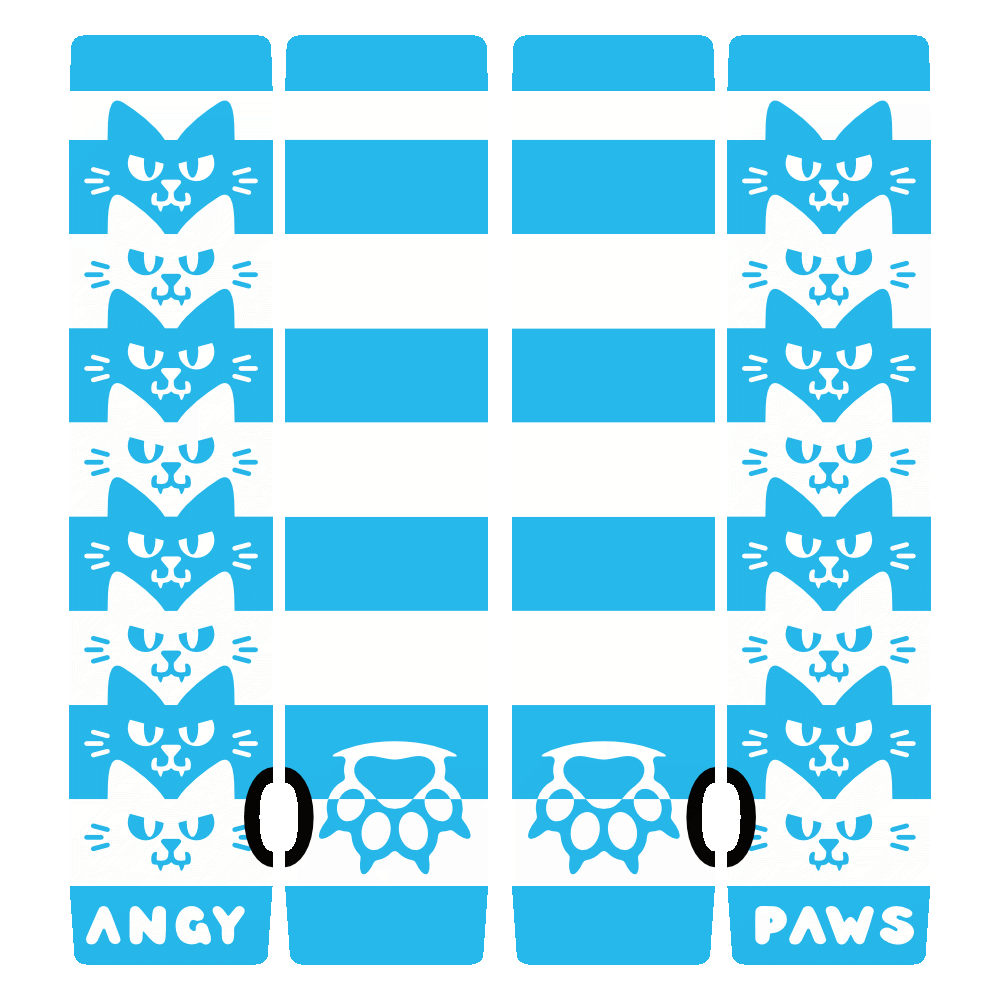 Light Blue Angy Cat Stak Arm Warmers