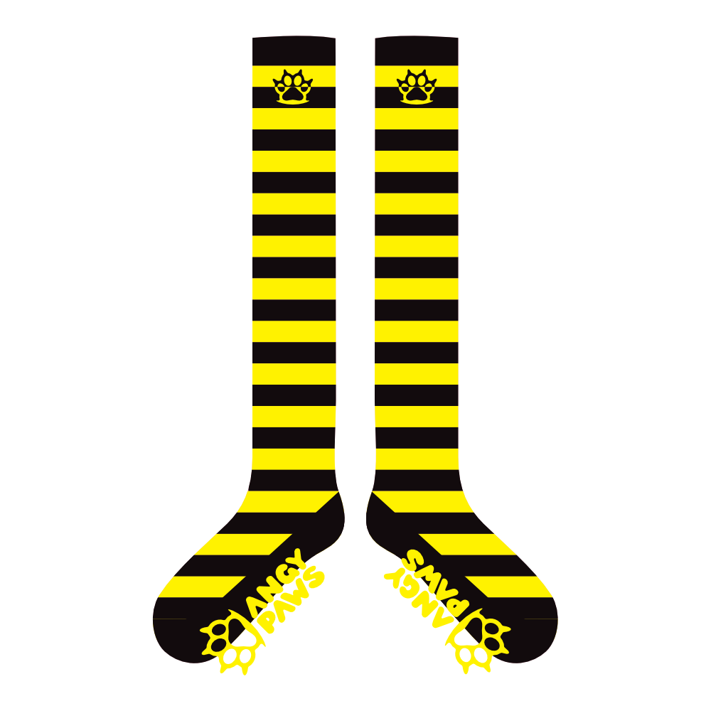 Neon Yellow vs Black Sockies