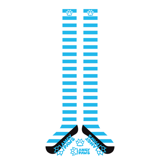 Light Blue vs White Thigh High Sockies (old version)