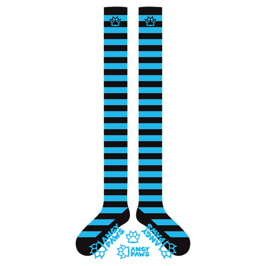 Light Blue vs Black Thigh High Sockies (old version)