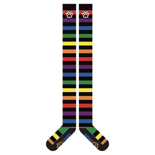 Rainbow vs Black Thigh High Sockies (old version)