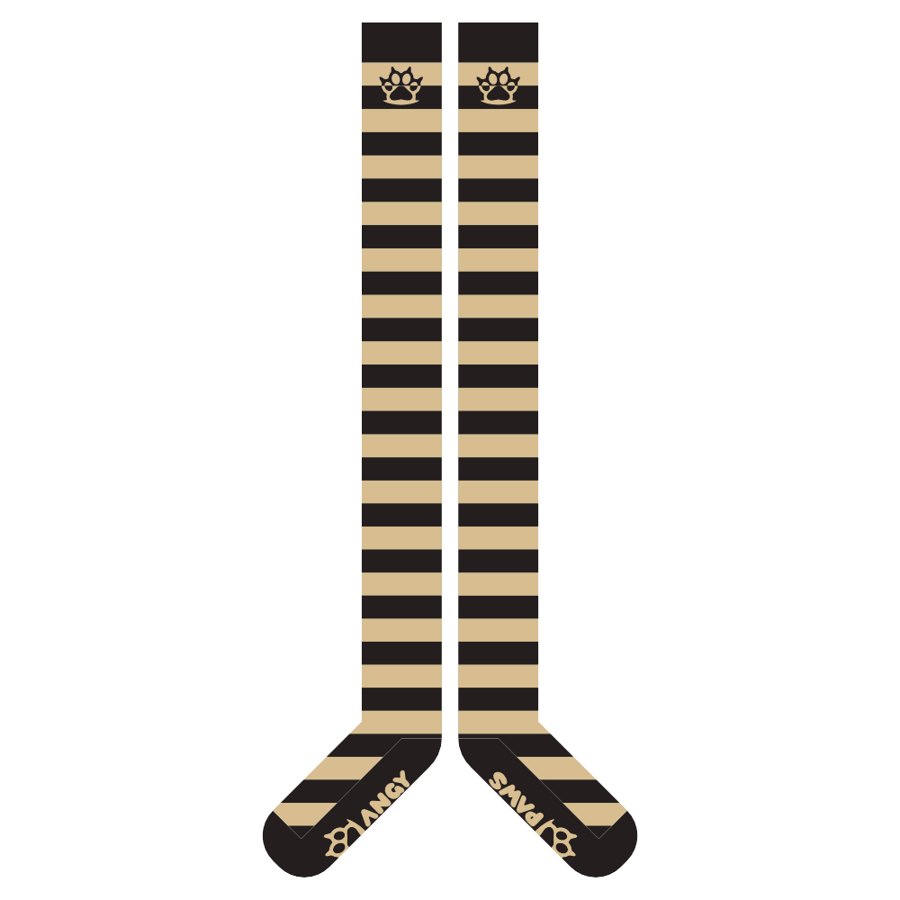 Tan vs Black Thigh High Sockies (old version)
