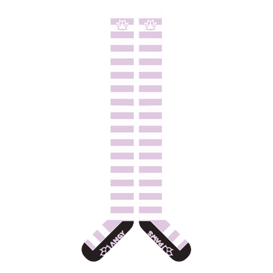Pastel Purple vs White Thigh High Sockies (old version)