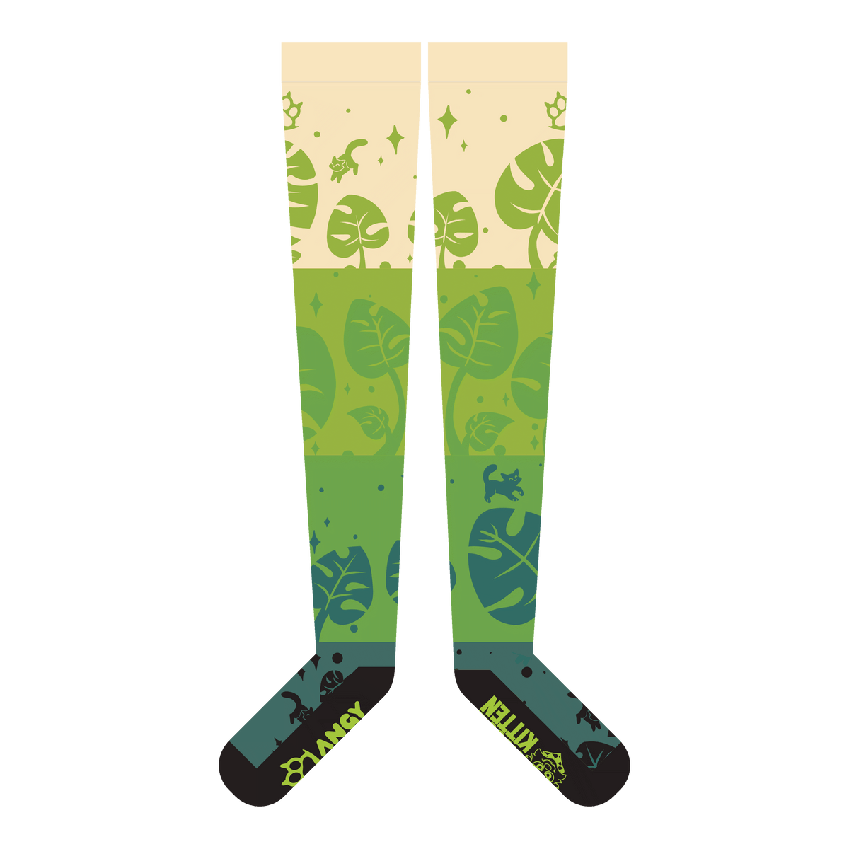 Monstera Thigh High Sockies
