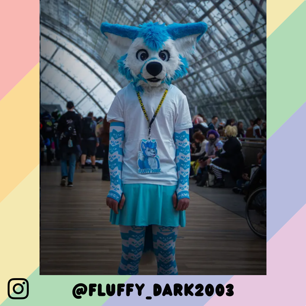 Light Blue Angy Cat Stak Thigh High Sockies