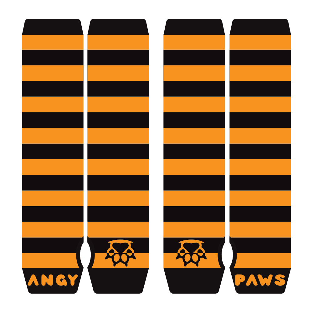 Neon Orange vs Black Arm Warmers