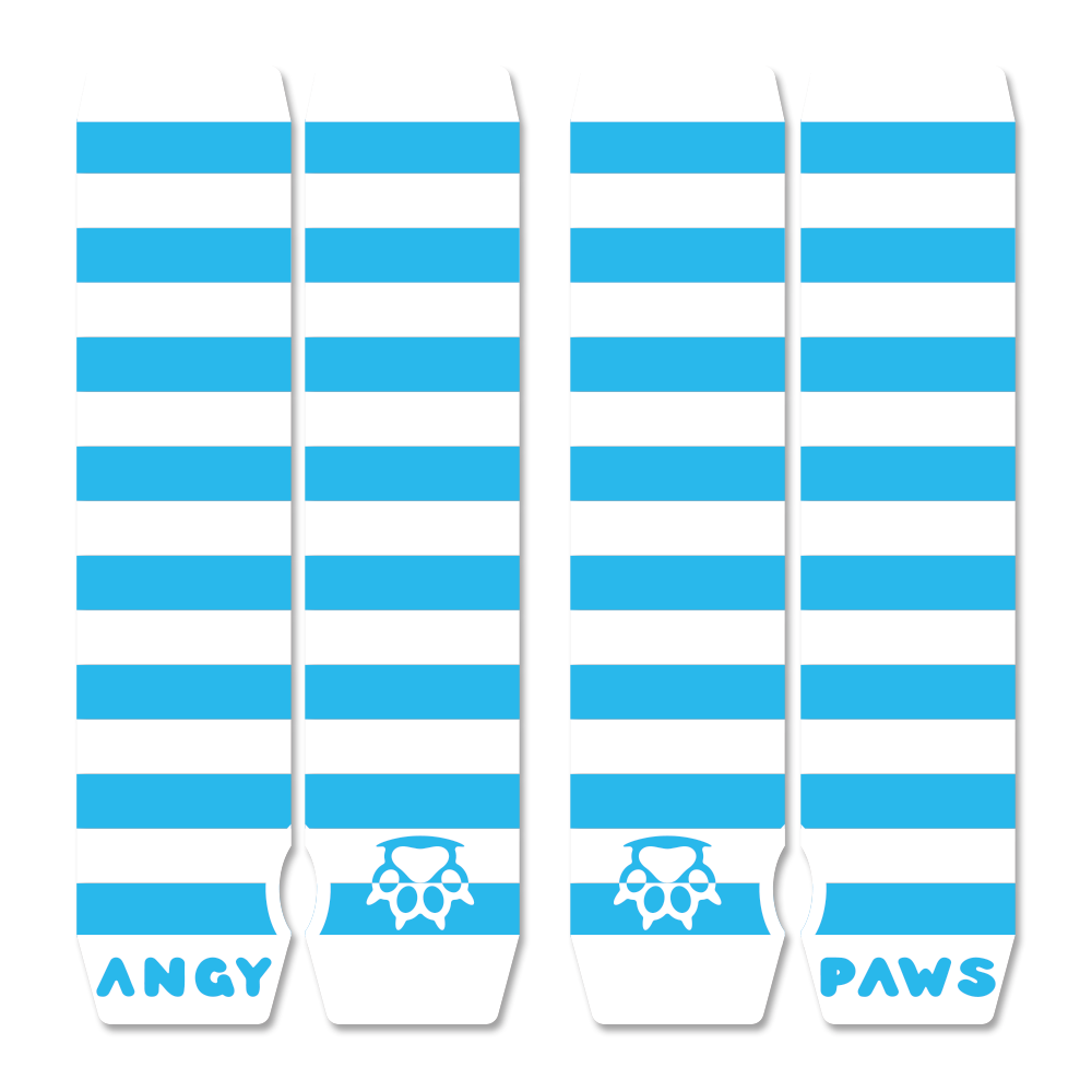 Light Blue vs White Arm Warmers
