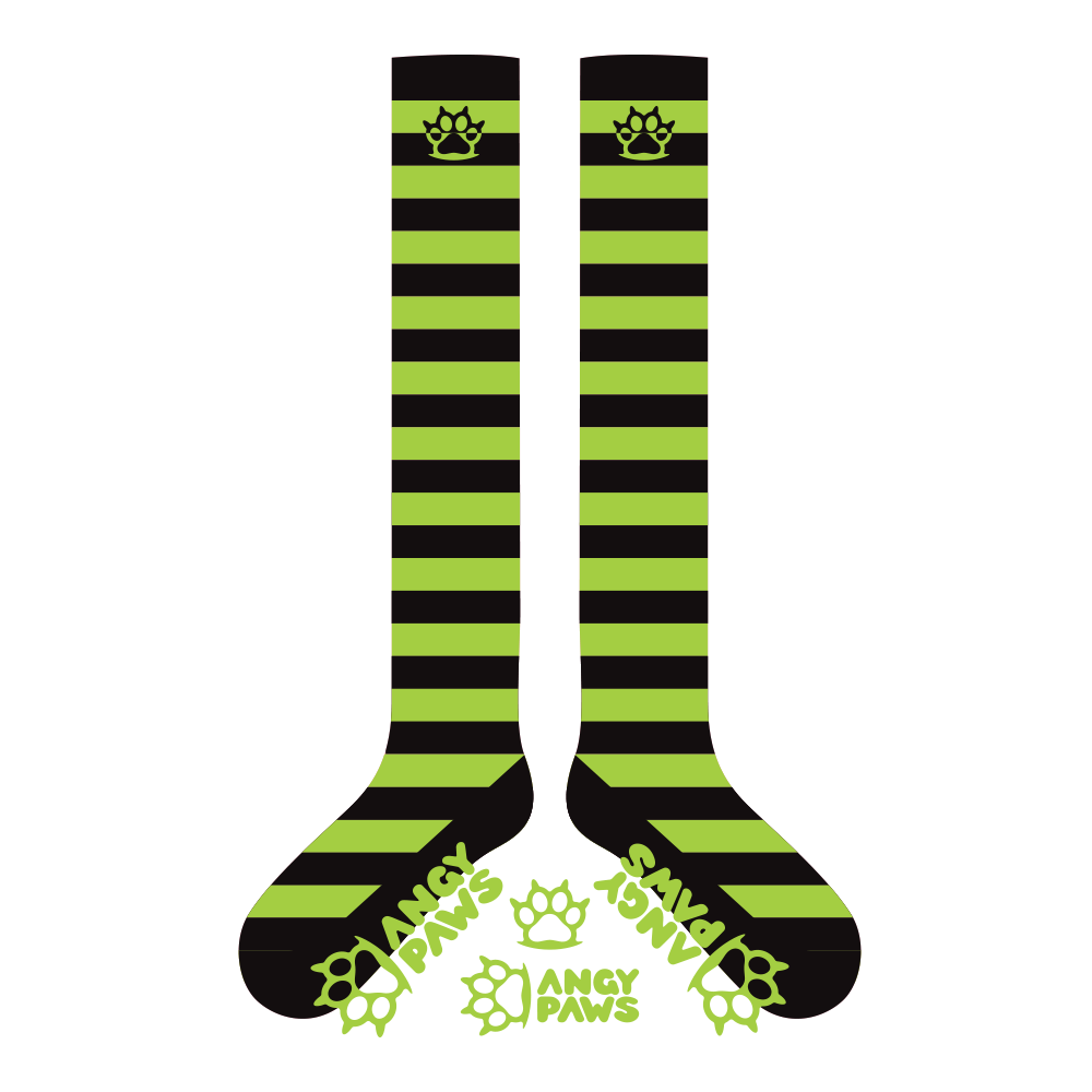 Neon Green vs Black Sockies
