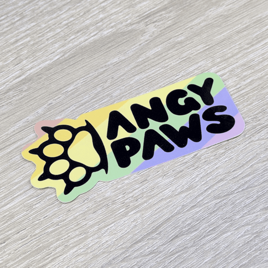 Angy Paws Pastel Rainbow Sticker