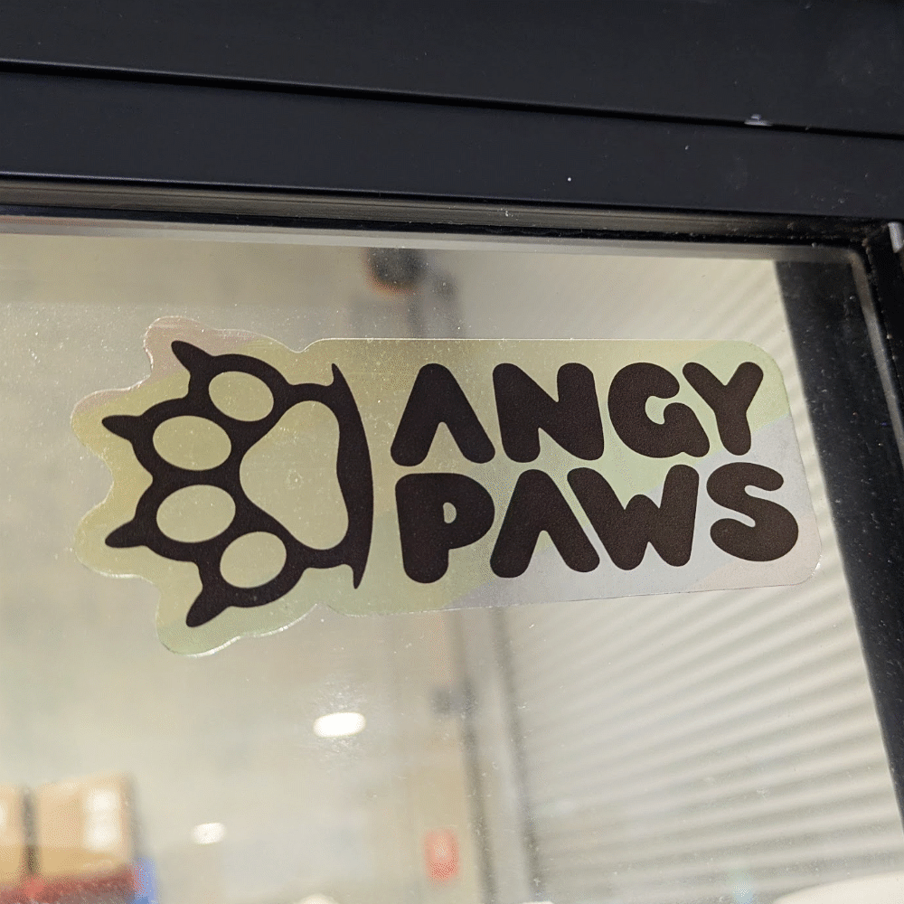 Angy Paws Transparent Sticker