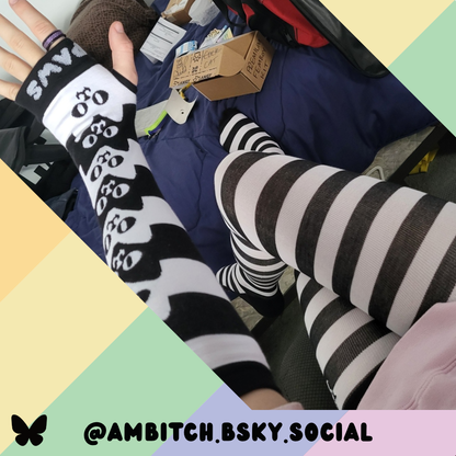 Black vs White Thigh High Sockies (old version)