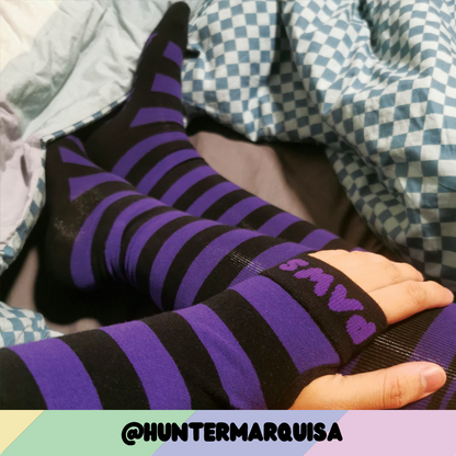 Purple vs Black Arm Warmers