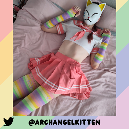 Pastel Rainbow Arm Warmers
