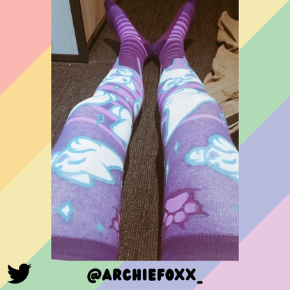 Ghost Kitties Knee Socks