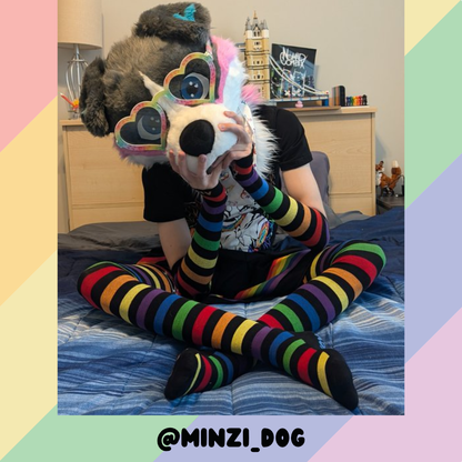 Rainbow vs Black Arm Warmers
