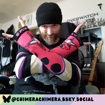 Bleat You To Death Pink Arm Warmers