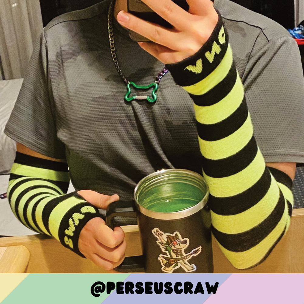 Neon Green vs Black Arm Warmers