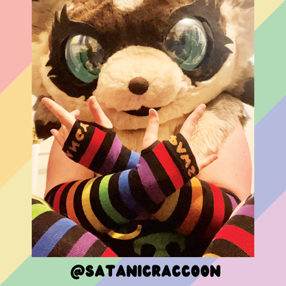 Rainbow vs Black Arm Warmers