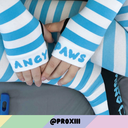 Light Blue vs White Arm Warmers