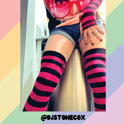 Pink vs Black Arm Warmers