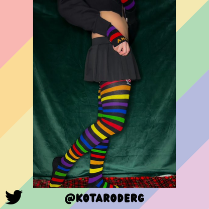 Rainbow vs Black Arm Warmers