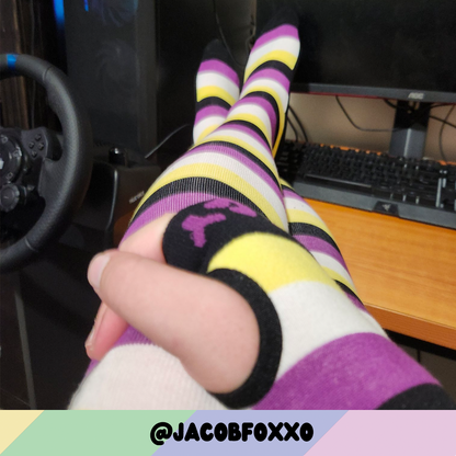 Enby Pride Arm Warmers