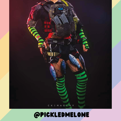 Chaussettes vert fluo ou chaussettes noires