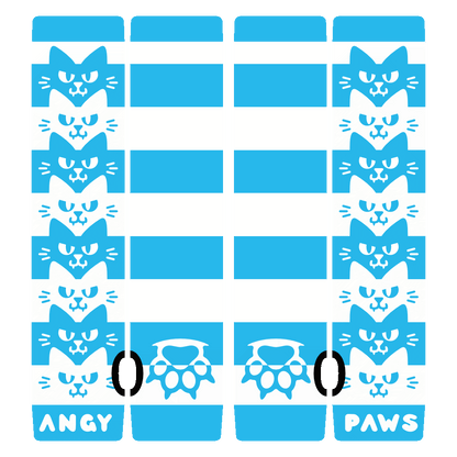 Light Blue Angy Cat Stak Arm Warmers