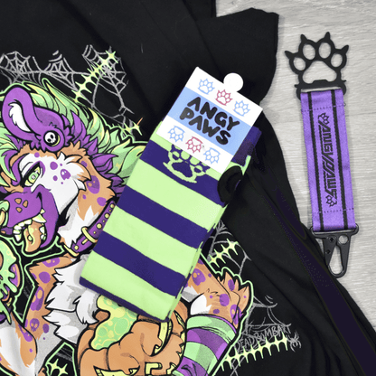 Neon Green vs Purple Arm Warmers