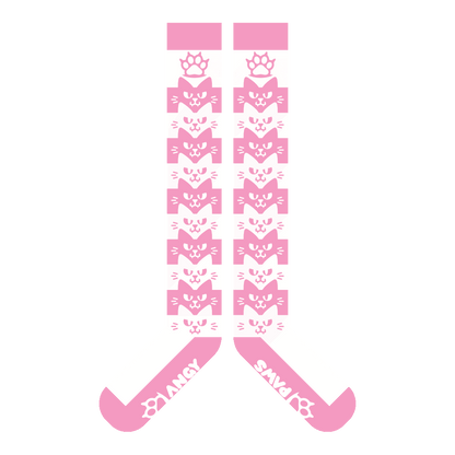 Light Pink Angy Cat Stak Sockies