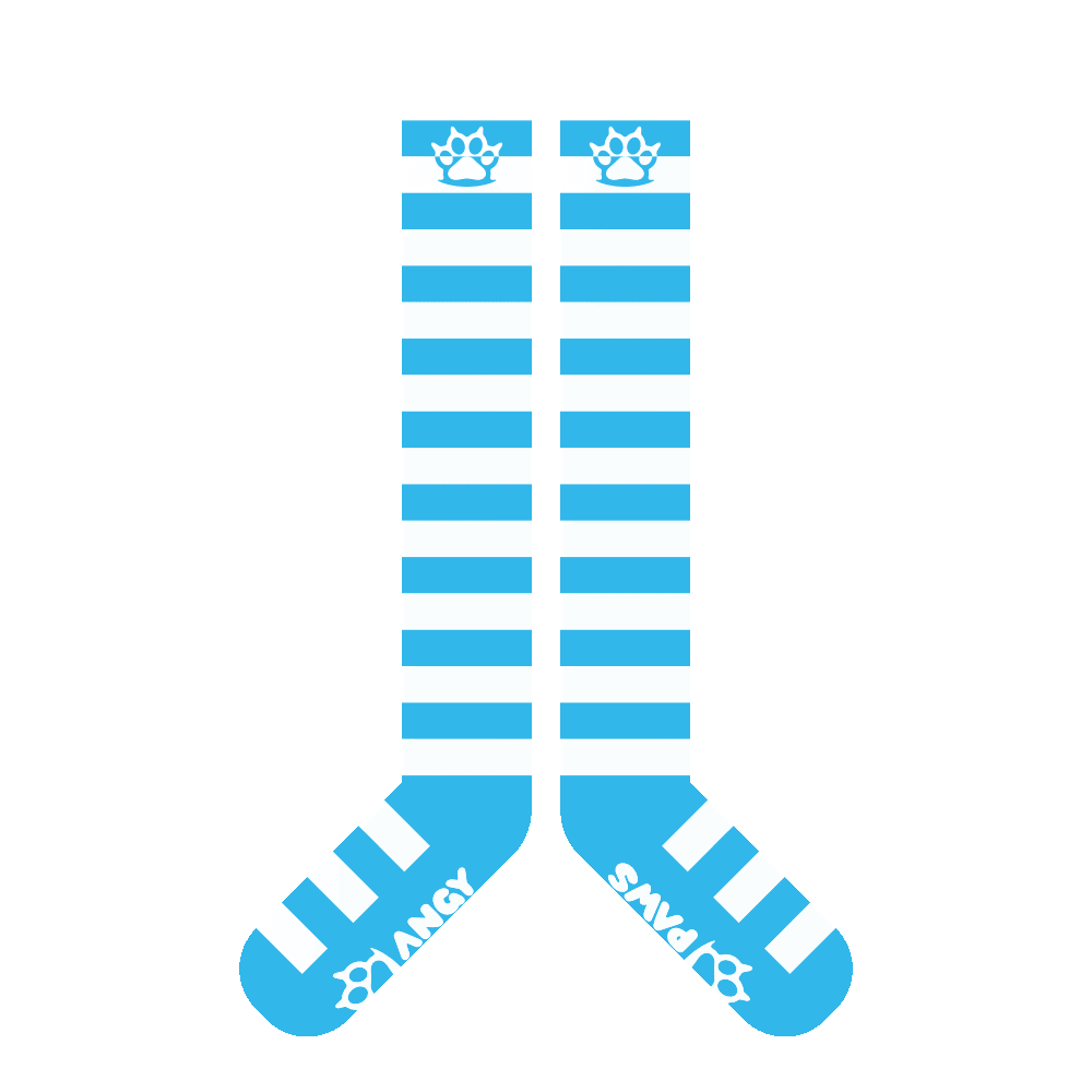 Light Blue vs White Knee Socks