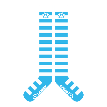 Light Blue vs White Knee Socks