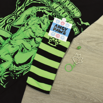 Chaussettes vert fluo ou chaussettes noires