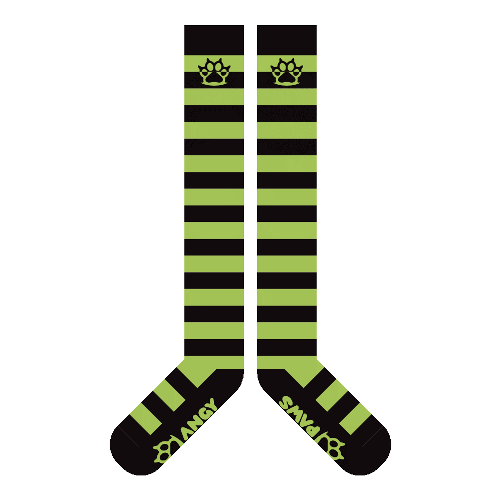 Chaussettes vert fluo ou chaussettes noires