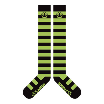 Chaussettes vert fluo ou chaussettes noires
