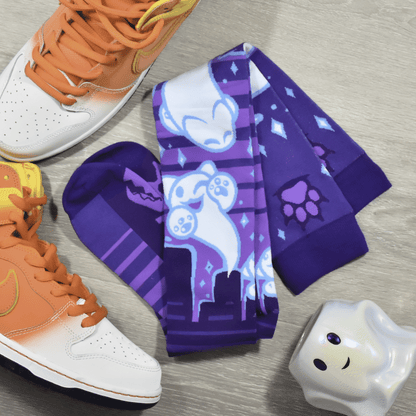 Ghost Kitties Knee Socks