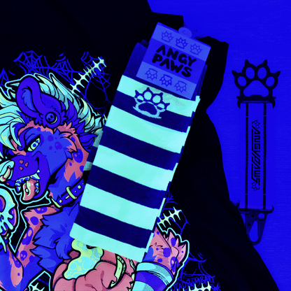 Neon Green vs Purple Sockies