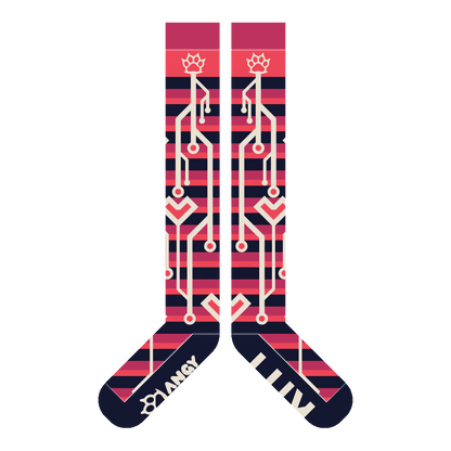 Bleeding Heart Knee Socks
