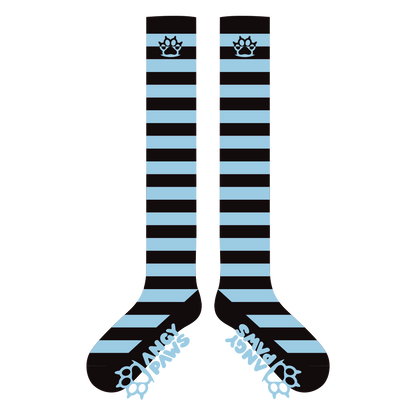 Ice Blue vs Black Knee Socks