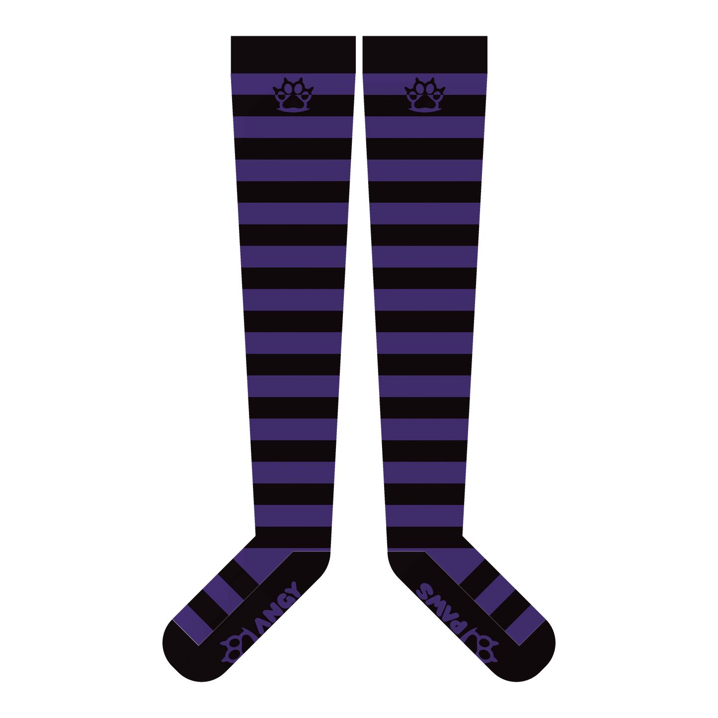 Purple vs Black Thigh High Sockies