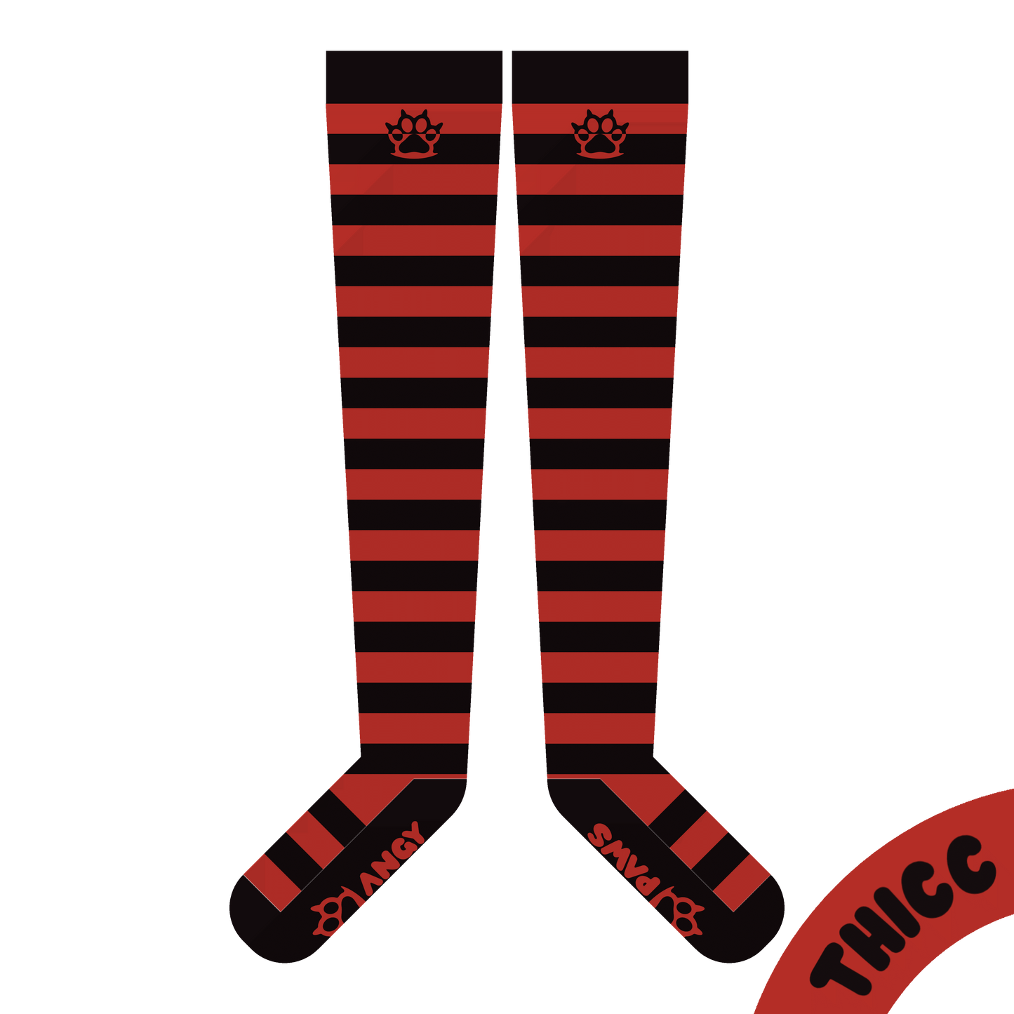 Blood vs Black Thigh High Sockies