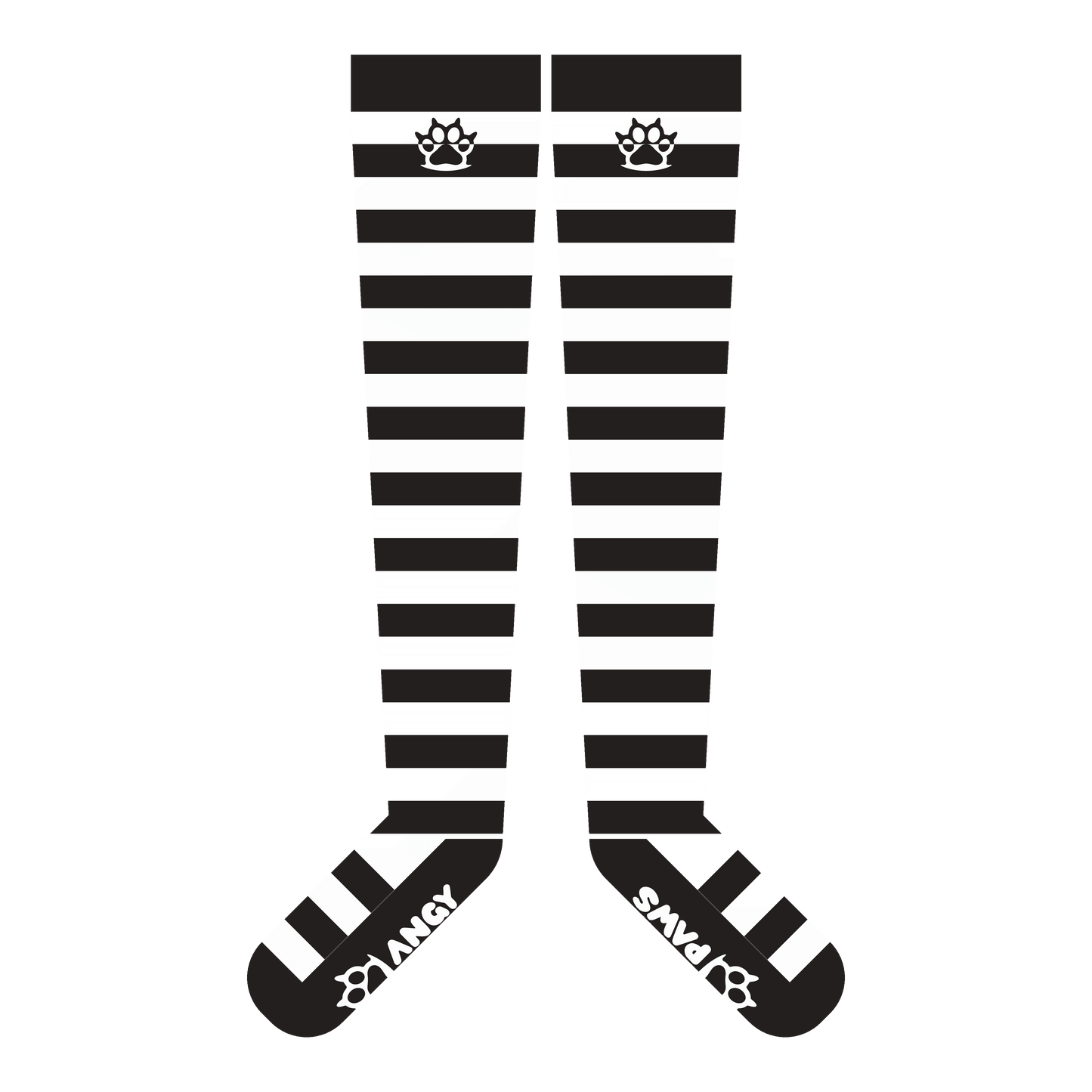 Black vs White Thigh High Sockies