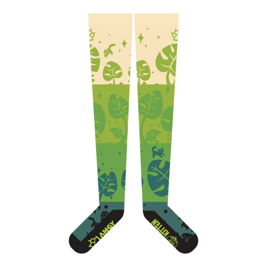 Monstera Thigh High Sockies