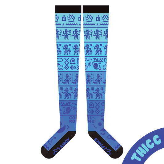 Proto Glyph Thigh High Sockies